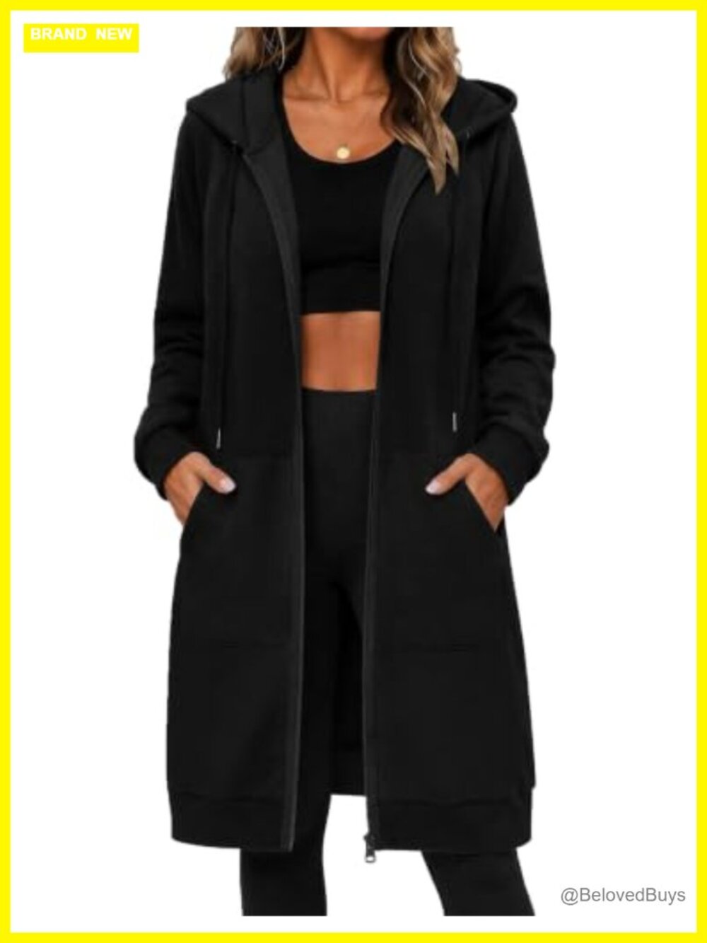 Women's Zip Up Hoodie Oversized Fleece Long Tunic Sweatshirt